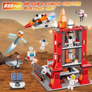 OKKIDY Space Exploration Shuttle Toys, City Aerospace Building Sets Toys for 6 7 8 9 10 11 12 Years Old Kids, 12-in-1 STEM Projects Rocket Building Toy Kit for Kids Boys Girls Aged 6+ (855Pcs)