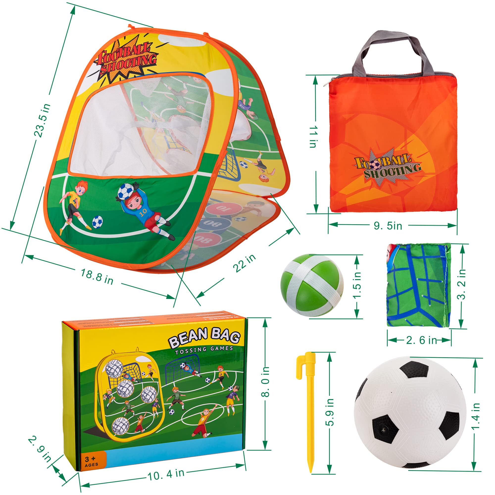 Sundaymot Bean Bag Toss Game, Kids Throwing Game Kit, 3 in 1 Darts Toys for Kids, Sand Bag Throw, Carnival Games Indoor and Outdoor Party Games