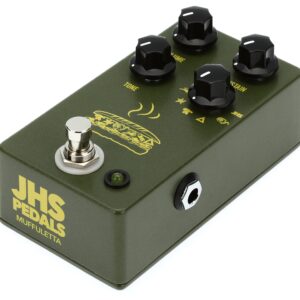 JHS Muffuletta 6-way Fuzz Pedal with 3 Patch Cables - Army Green