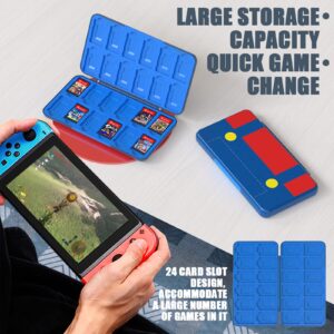 VGBUS Switch Game Case Compatible with Nintendo Switch/Oled/Lite.Switch Game Case Holder for Nintendo Switch Game Card with 24 Game Card Storage. (Mario)