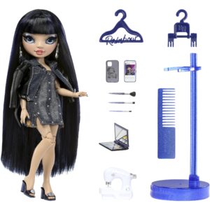 Rainbow High Kim- Denim Blue Fashion Doll. Fashionable Outfit & 10+ Colorful Play Accessories. Great Gift for Kids 4-12 Years Old and Collectors.