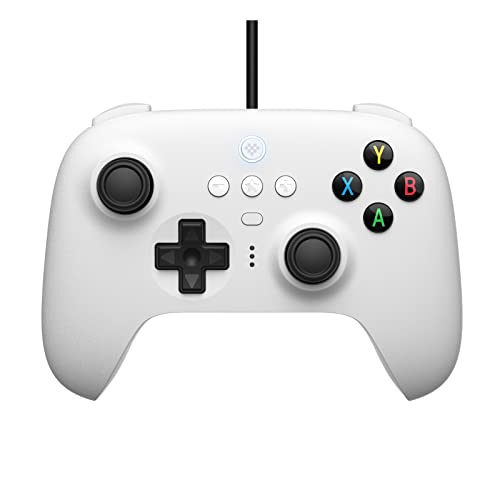 8Bitdo Ultimate Wired Controller, USB Wired Controller for PC Windows 10, Android, Steam Deck, Raspberry Pi and Switch (White)