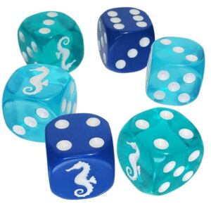 Seahorse D6 Dice Set, Dice Set Accessory for Strategy Board Game, for 1+ Players and Ages 14+, Steve Jackson Games