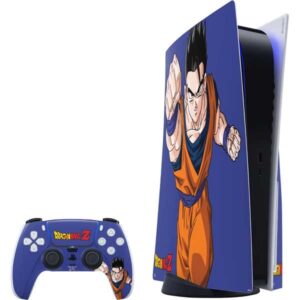 skinit decal gaming skin compatible with ps5 console and controller - officially licensed dragon ball z gohan turtle school uniform design