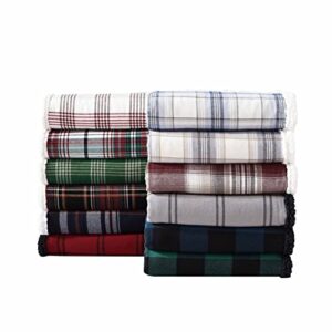 Eddie Bauer- Throw Blanket, Reversible Sherpa Fleece Bedding, Cozy Home Decor (Trailhead Plaid Red, Throw)