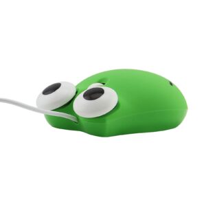 Sokelinn-six Wired Cute Mouse, USB Wired Mause for Kids with Lovely Cartoon Shaped, 1600PDI 3 Buttons Ergonomic Mini Mice for PC Laptop Desktop (Green Frog)