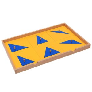 Gudong Baby Math Education Toys Montessori Geometric Cabinet Blue with Box Early Childhood Preschool Geometry Shape Teaching Aids