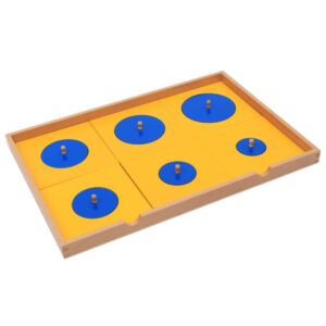 Gudong Baby Math Education Toys Montessori Geometric Cabinet Blue with Box Early Childhood Preschool Geometry Shape Teaching Aids