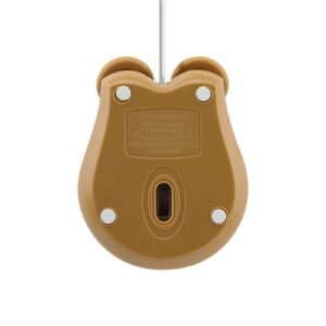 Sokelinn-six Wired Cute Mouse, USB Wired Mause for Kids with Lovely Cartoon Shaped, 1600PDI 3 Buttons Ergonomic Mini Mice for PC Laptop Desktop (Brown Bear)