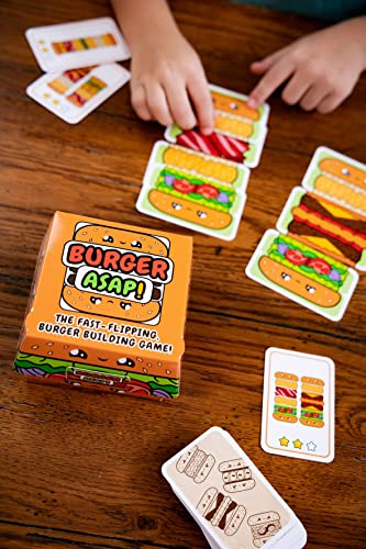 Blue Orange Games Burger ASAP! Card Game - Family or Kids Speed Matching Party Game for 2 to 5 Players. Recommended for Ages 7 & Up.