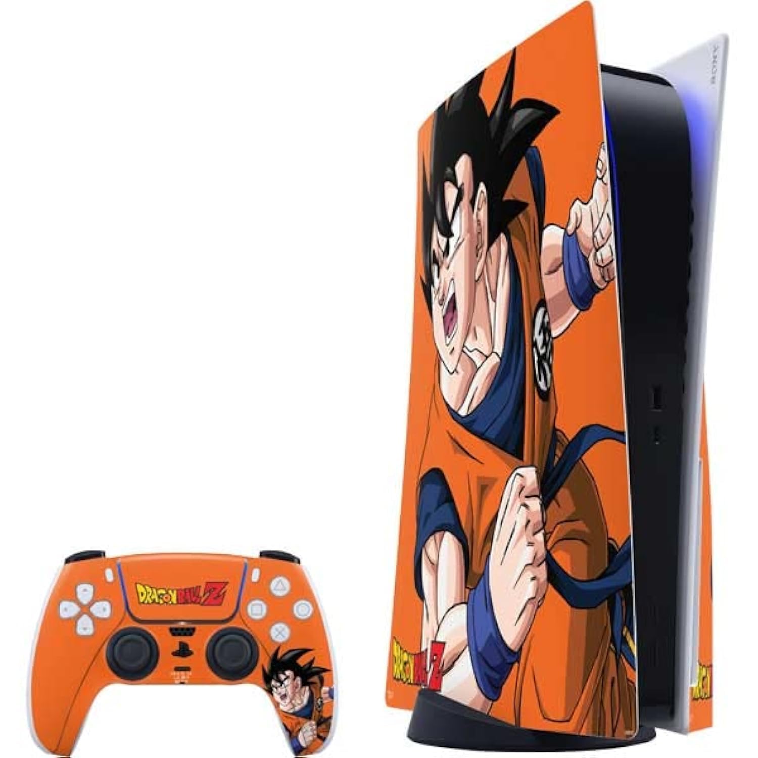 Skinit Decal Gaming Skin Compatible with PS5 Bundle - Officially Licensed Dragon Ball Z Goku Turtle School Uniform Design