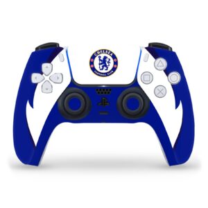 head case designs officially licensed chelsea football club side details art vinyl faceplate sticker gaming skin decal cover compatible with sony playstation 5 ps5 dualsense controller