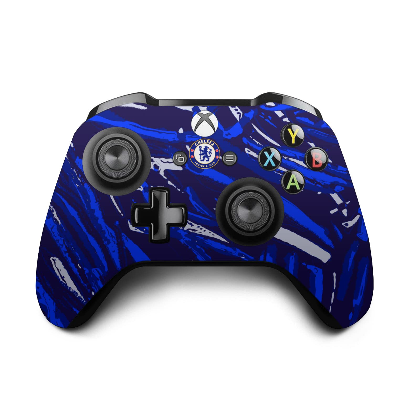 Head Case Designs Officially Licensed Chelsea Football Club Abstract Brush Art Vinyl Sticker Gaming Skin Decal Cover Compatible With Xbox One S/X Controller