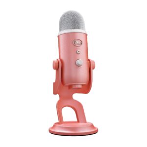 Blue Microphones Yeti USB Microphone Aurora Collection (Pink Dawn) Bundle with Monitor Headphones and Pop Filter (3 Items)