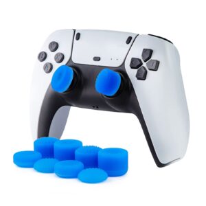 OLYCRAFT 16pcs Xbox Controller Stick Grips Antislip Thumb Grips Controller Grip Covers Antislip Silicone Replacement Gamepad Button Keycap Set Joystick Grip Caps Replacement for Xbox One-Red & Blue