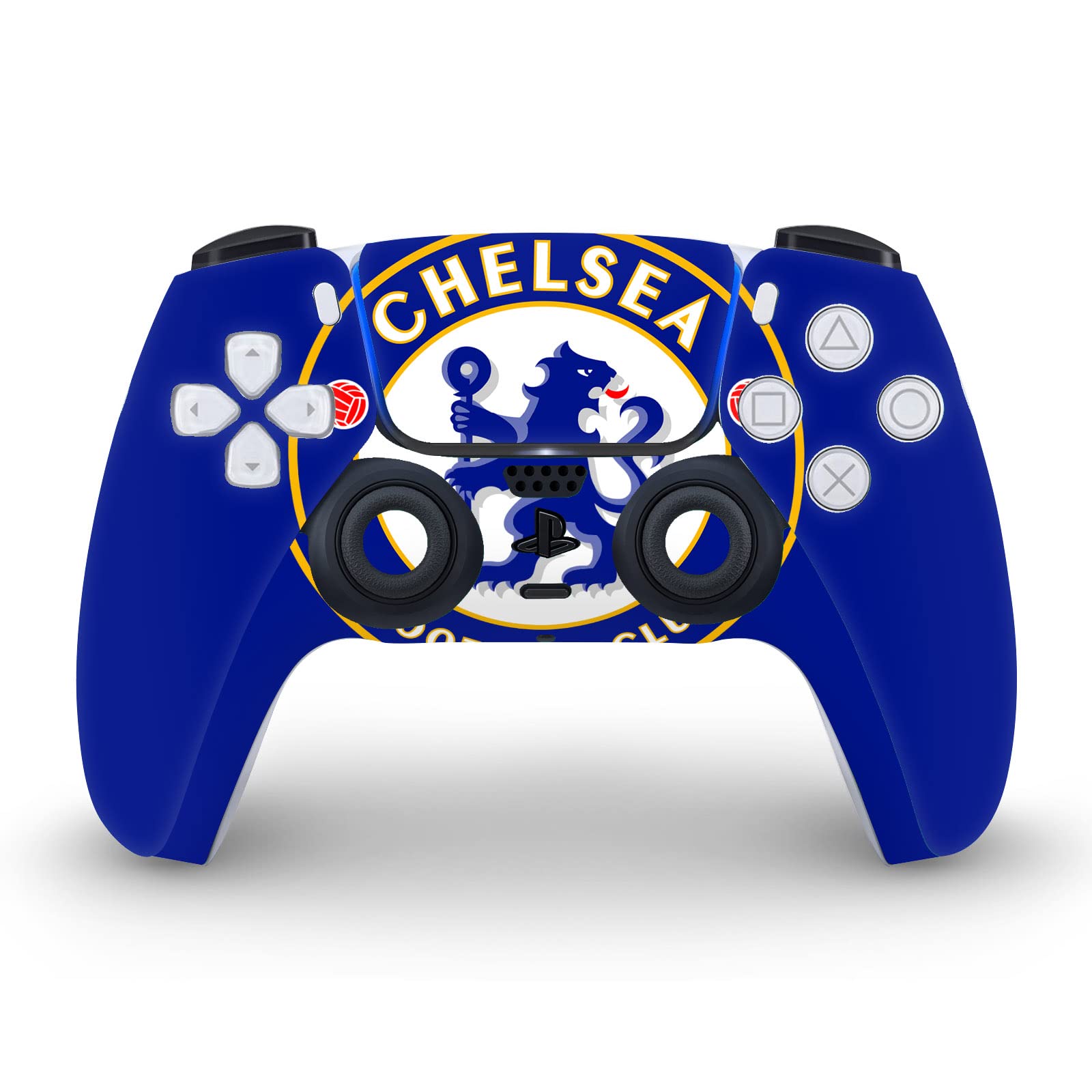 Head Case Designs Officially Licensed Chelsea Football Club Oversize Art Vinyl Faceplate Sticker Gaming Skin Decal Compatible With Sony PlayStation 5 PS5 Disc Edition Console & DualSense Controller