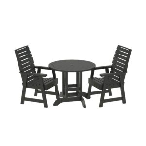 Sequoia Professional CM-ST3SQ36WD-ACE Glennville 3pc Round Dining Set, Weathered Acorn