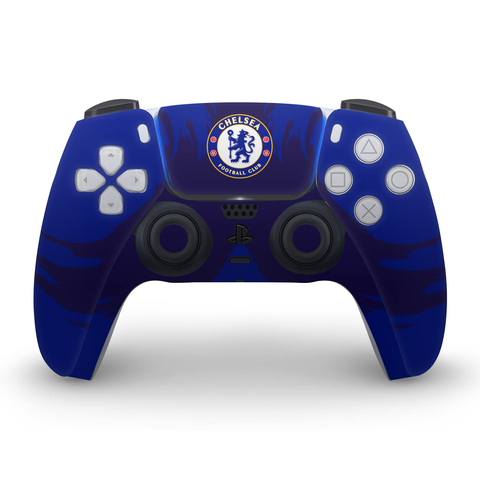 Head Case Designs Officially Licensed Chelsea Football Club Sweep Stroke Art Vinyl Faceplate Gaming Skin Decal Compatible With Sony PlayStation 5 PS5 Digital Edition Console and DualSense Controller