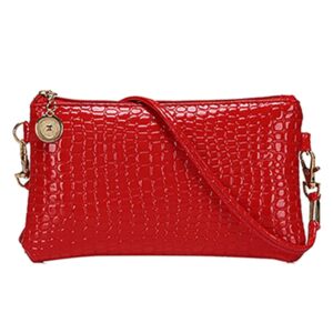 faux leather clutch wallet purses small envelope crossbody bags for women shoulder bag handbags phone bag, birthday gifts red