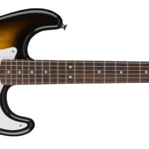 Squier Bullet Stratocaster HT SSS Electric Guitar, Brown Sunburst, Laurel Fingerboard & Professional Series Instrument Cable, Straight/Straight, Black, 10ft