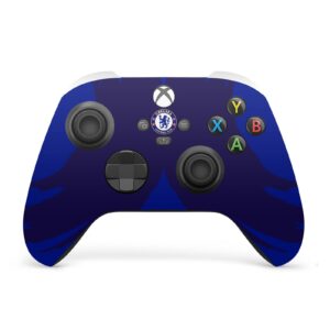 head case designs officially licensed chelsea football club sweep stroke art vinyl sticker gaming skin decal cover compatible with xbox series x/s controller