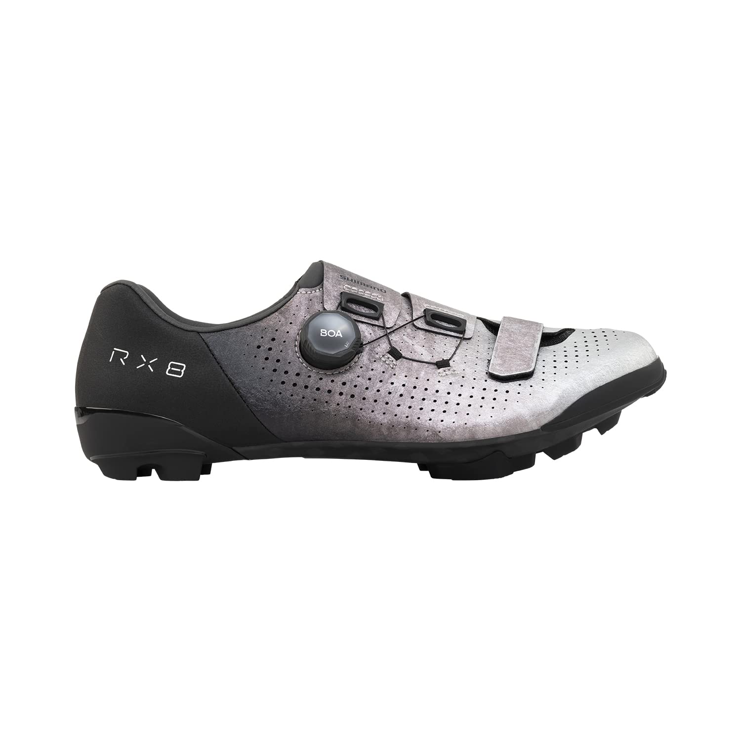 SHIMANO SH-RX801 Men’s Ultralight High Performance Gravel Racing Shoe, Silver, 10-10.5