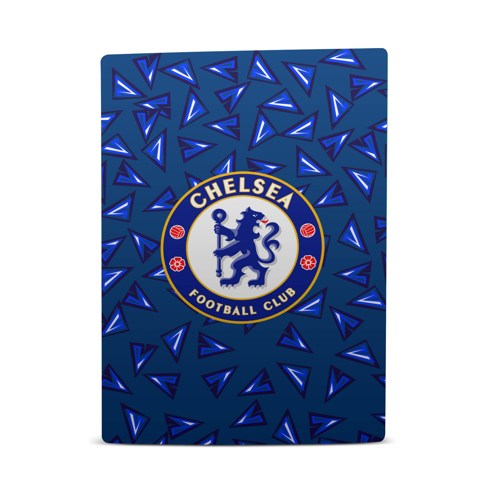 Head Case Designs Officially Licensed Chelsea Football Club Geometric Pattern Art Vinyl Faceplate Gaming Skin Decal Compatible With Sony PlayStation 5 PS5 Digital Console and DualSense Controller