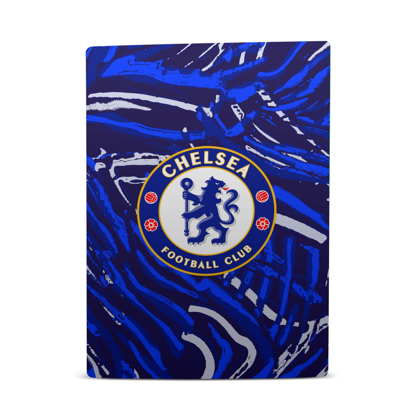 Head Case Designs Officially Licensed Chelsea Football Club Abstract Brush Art Vinyl Faceplate Gaming Skin Decal Compatible With Sony PlayStation 5 PS5 Digital Edition Console and DualSense Controller