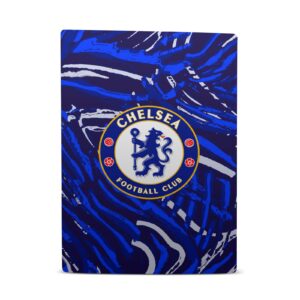 Head Case Designs Officially Licensed Chelsea Football Club Abstract Brush Art Vinyl Faceplate Gaming Skin Decal Compatible With Sony PlayStation 5 PS5 Digital Edition Console and DualSense Controller