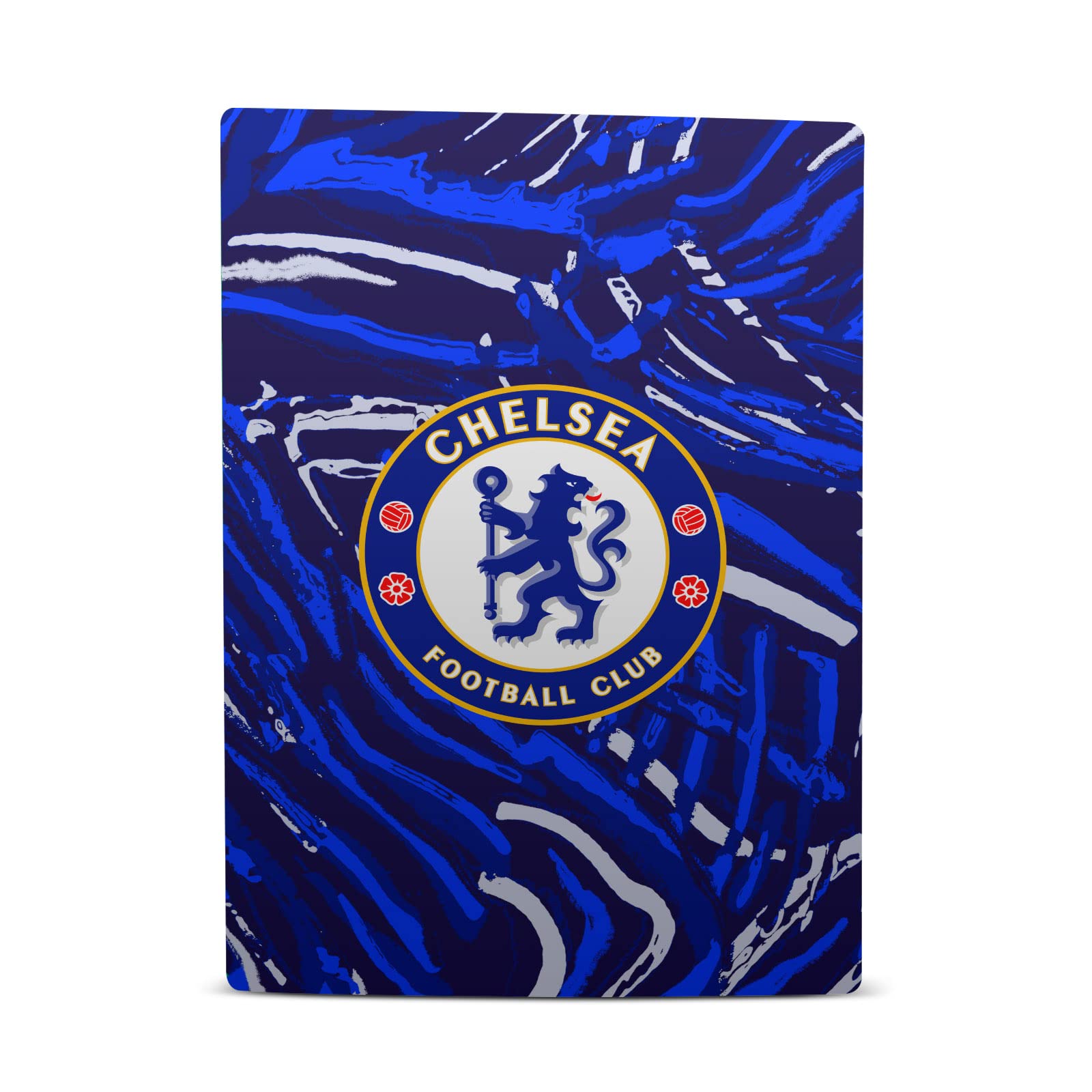 Head Case Designs Officially Licensed Chelsea Football Club Abstract Brush Art Vinyl Faceplate Gaming Skin Decal Compatible With Sony PlayStation 5 PS5 Digital Edition Console and DualSense Controller