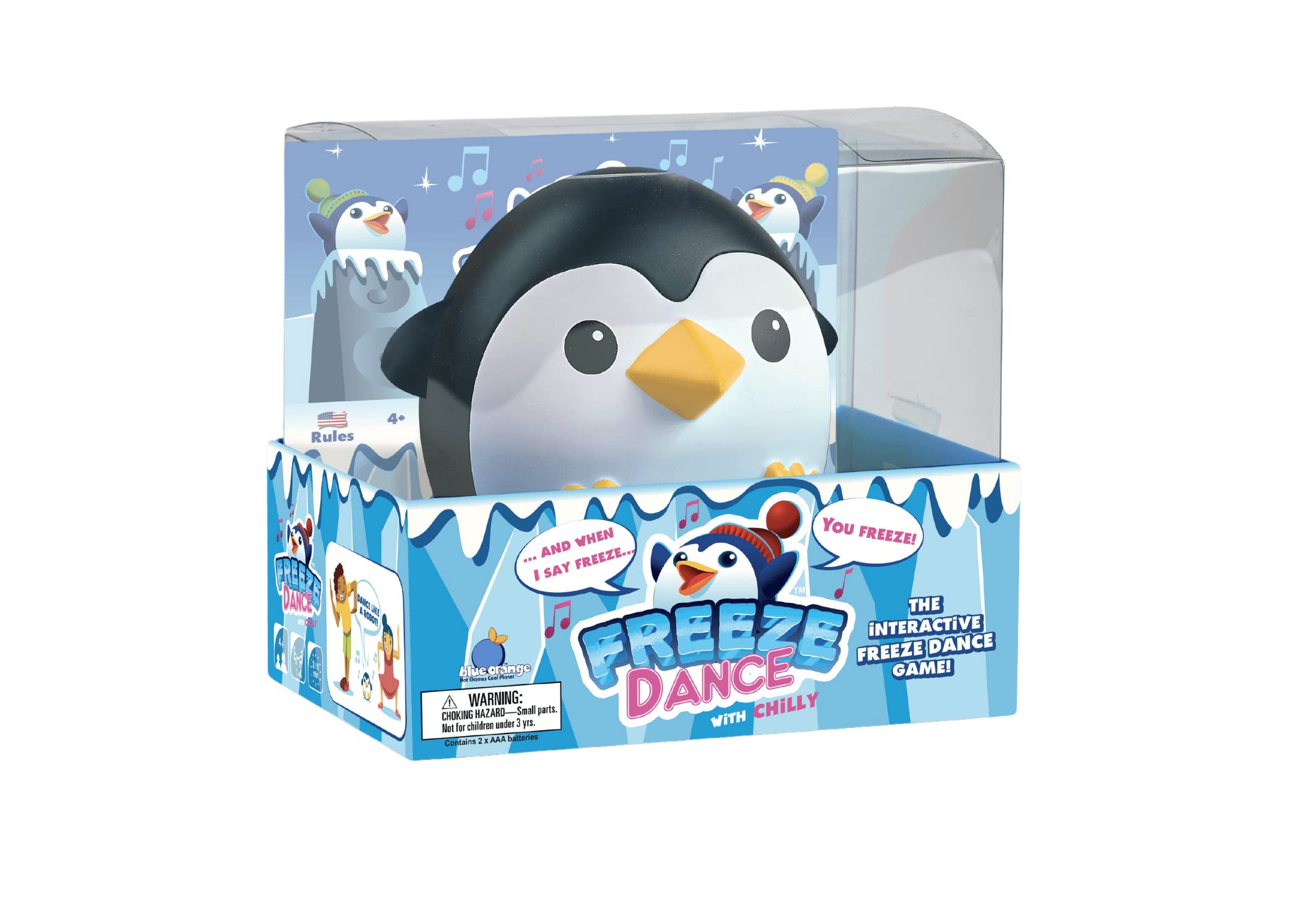 Blue Orange Games Freeze Dance with Chilly Fun Interactive Children Game - Educational Penguin Music and Dance Game 1 to 4 Players for Ages 4+, Small