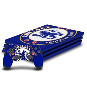 head case designs officially licensed chelsea football club oversize art vinyl sticker gaming skin decal cover compatible with sony playstation 4 ps4 pro console and dualshock 4 controller