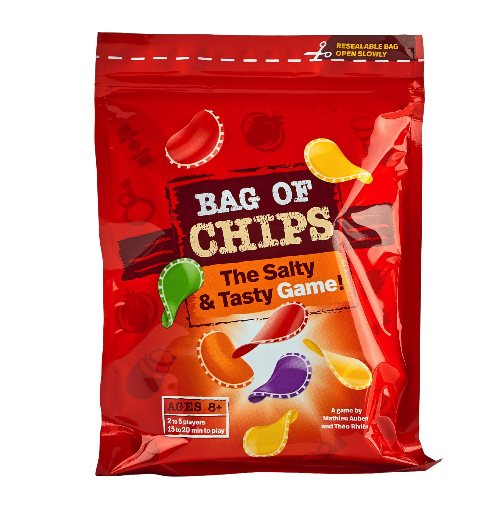 Blue Orange Games Bag of Chips Board Game - Family or Adult Party Strategy Board Game for 2 to 5 Players. Recommended for Ages 8 & Up.