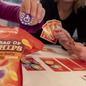 Blue Orange Games Bag of Chips Board Game - Family or Adult Party Strategy Board Game for 2 to 5 Players. Recommended for Ages 8 & Up.