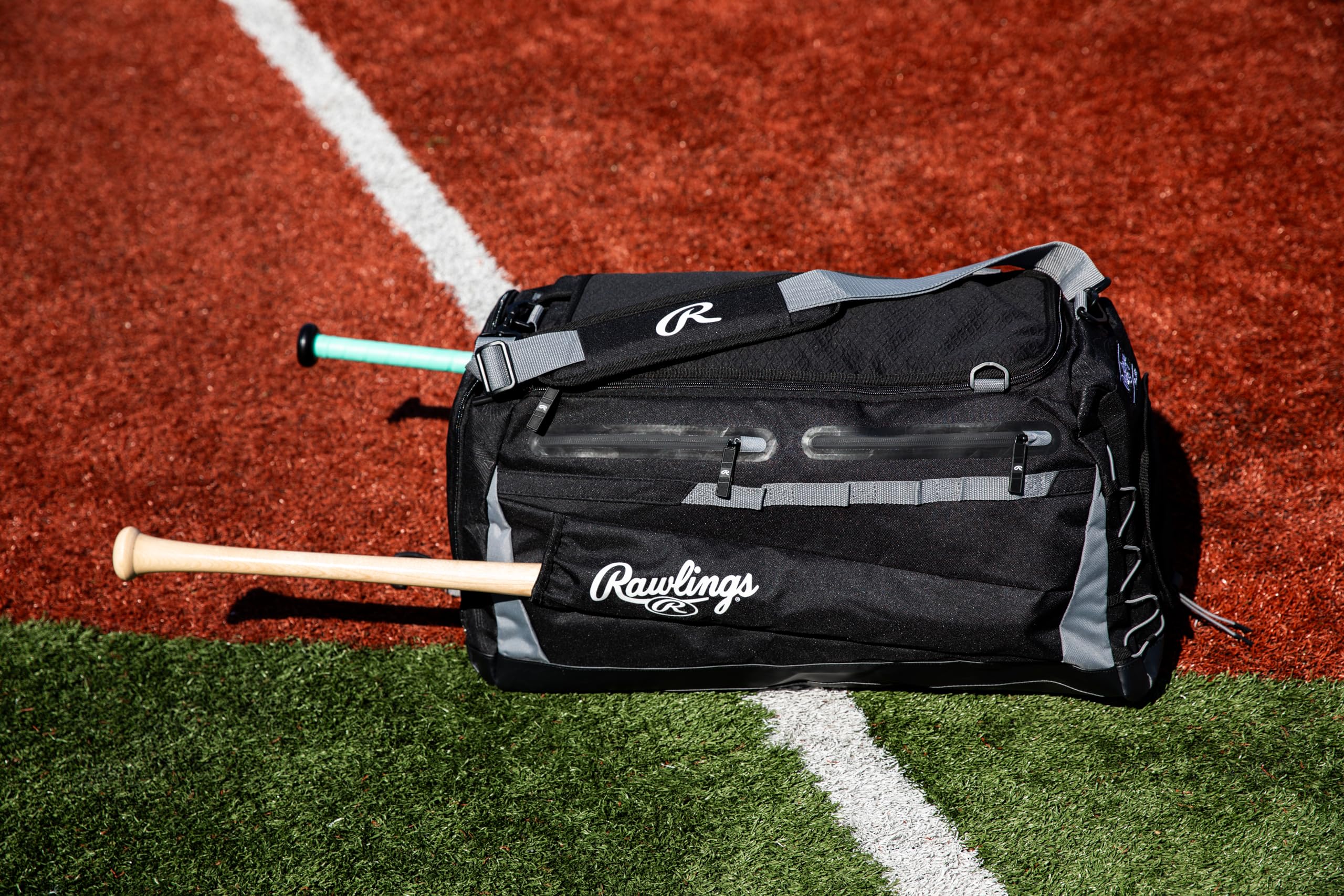 Rawlings | MACH Hyrbid Backpack/Duffle Equipment Bag | Baseball & Softball | Black