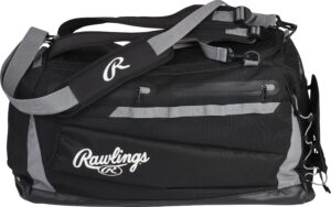 rawlings | mach hyrbid backpack/duffle equipment bag | baseball & softball | black