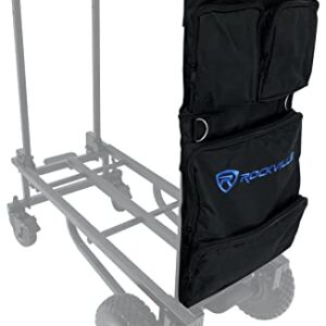 Rockville Rock Cart Pro DJ Equipment Transport Roller Car w/(3) Bags+Floor+Shelf