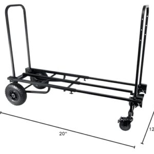 Rockville Rock Cart Pro DJ Equipment Transport Roller Car w/(3) Bags+Floor+Shelf