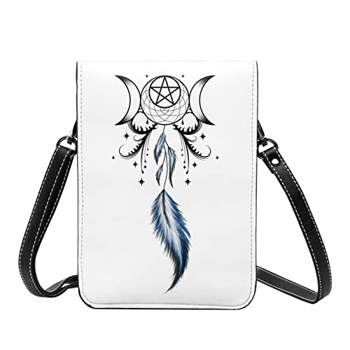 Small Crossbody Bags For Women Cute Triple Moon Wicca Wiccan Dianic Lightweight Shoulder Bag