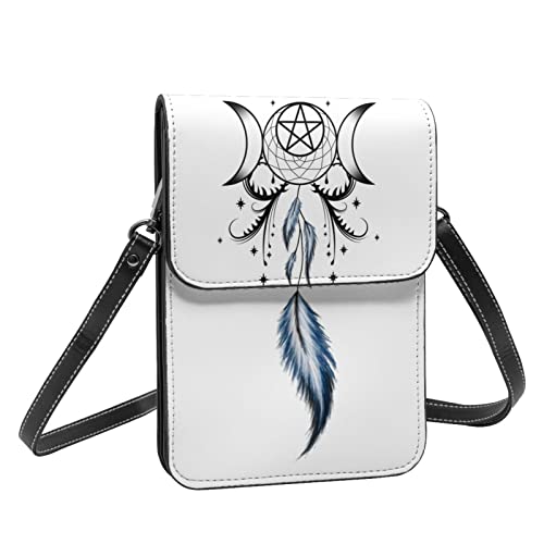 Small Crossbody Bags For Women Cute Triple Moon Wicca Wiccan Dianic Lightweight Shoulder Bag