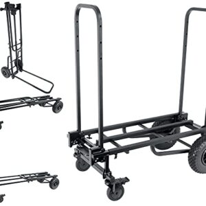 Rockville Rock Cart Pro DJ Equipment Transport Roller Car w/(3) Bags+Floor+Shelf