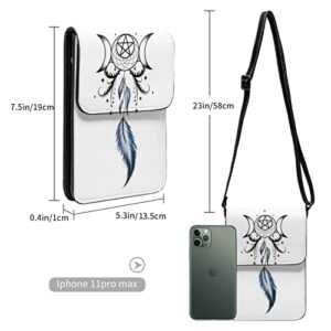 Small Crossbody Bags For Women Cute Triple Moon Wicca Wiccan Dianic Lightweight Shoulder Bag