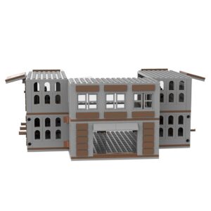 Audio WW2 Military Scene Military Buildings - WW2 Military Weapons Warehouse Military Base Building Block, Military Sets Compatible with Lego, 682 pcs