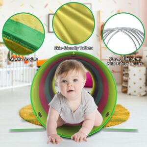 Kids Play Tunnel for Toddlers 1-3 Caterpillar Pop Up Baby Tunnel for Kids to Crawl Through 6 Foot with Breathable Mesh Collapsible Toddler Tunnel Toys Gift for Children Dog Kids Backyard Playset