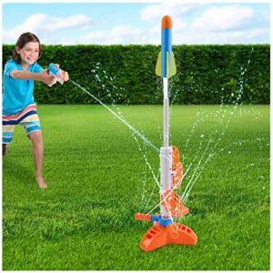 nerf super soaker skyblast target sprinkler for kids outdoor play – summer water games