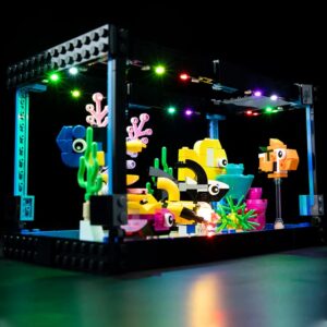 Lighting Kit for 31122 Creator Fish Tank Building Decor, Decoration LED Lights for Lego 31122 Building Blocks Model (Not Include The Lego Set)