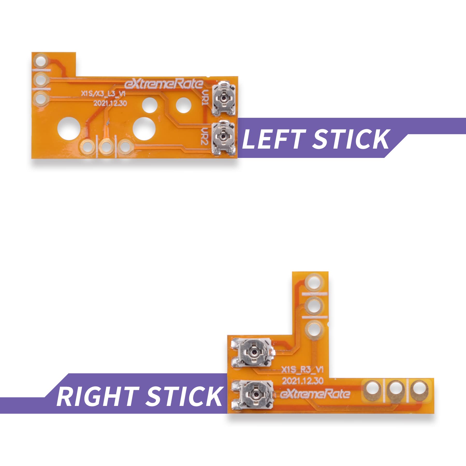 eXtremeRate Drifix Thumbsticks Drift Fix Repair Kit for Xbox One S & X Controller (Model 1708), Custom Analog Stick Joystick Regulator Circuit Board for Xbox One S/X Controller