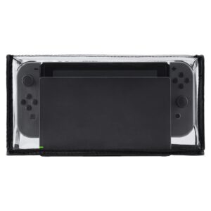 PlayVital Transparent Dust Cover for Nintendo Switch OLED, Waterproof Dust Guard for Nintendo Switch, Anti Scratch Dust Proof Cover Sleeve for Nintendo Switch & Switch OLED Charging Dock