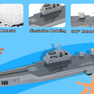 Crelloci Aircraft Carrier Military Naval Ship with Pull Back Army Fighter Jet Toy Small Scale Model Plane Submarine Kids' Play Vehicle Set for Boy Girl Children