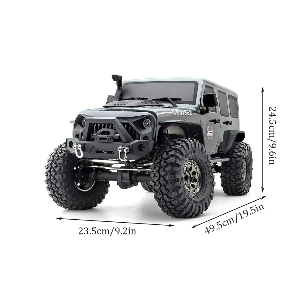 Adepe Simulate 1/10 Scale Climbing Remote Control Car Off-Road Climbing All Terrain RC Vehicle 40A Waterproof ESC RC Crawler Truck Boys Girls Amateurs Electric Toys